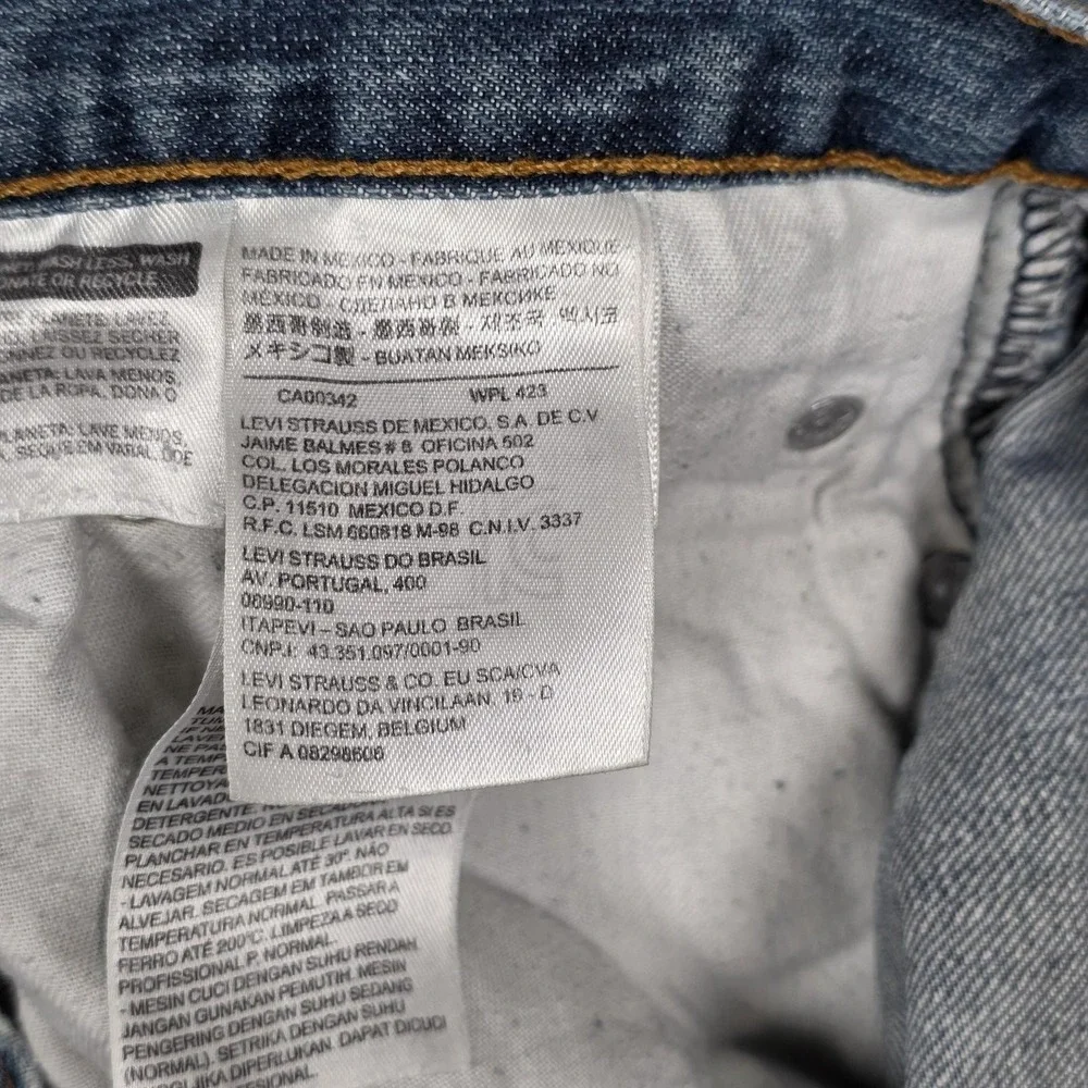 Levis 559 Jeans Mens 36x30‎ Blue Relaxed Straight Leg Denim Casual Light Wash